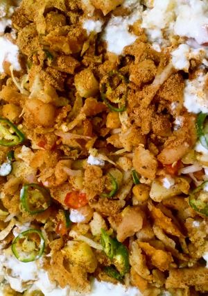 A picture of Spicy chana chat.