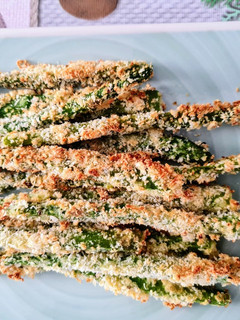 Una foto de Espárragos rebozados en la airfryer