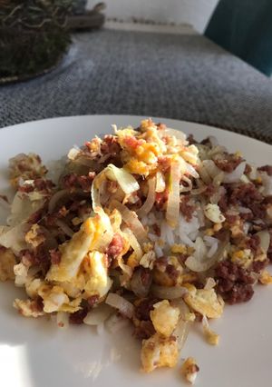 Foto resep Kornet telur bawang bombay