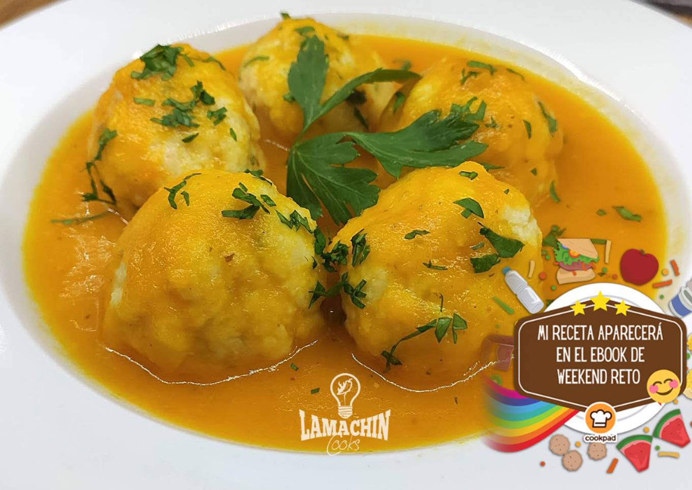 Albóndigas de pollo en salsa de zanahoria