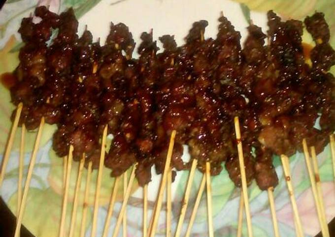 Resep  buat Sate Daging #kitaberbagi dijamin lezat