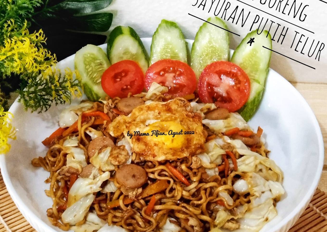 Mie Goreng Sayuran Putih Telur
