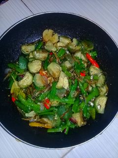 Foto resep Tumis terong teri kacang panjang