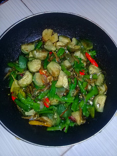 Foto resep Tumis terong teri kacang panjang