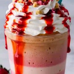 A picture of Strawberry Frosted Sugar Cookie Frappuccino.