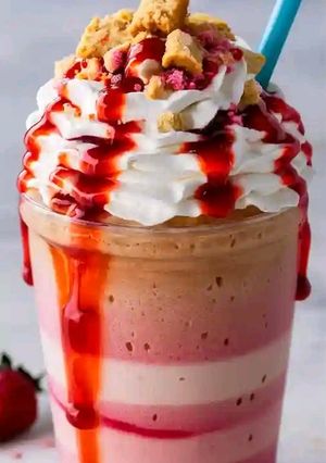 A picture of Strawberry Frosted Sugar Cookie Frappuccino.
