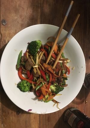 A picture of Beef and veg slimming world stir fry.