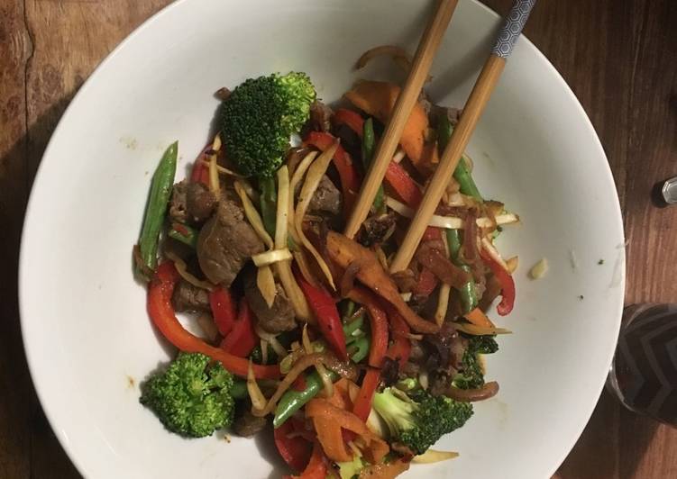 Recipe of Any-night-of-the-week Beef and veg slimming world stir fry
