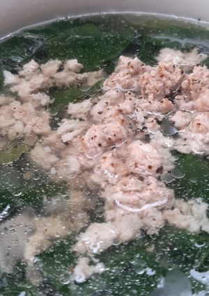 Hình của món Canh rau ngót nấu thịt xay.