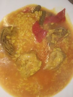 Una foto de Arroz caldoso con costilla