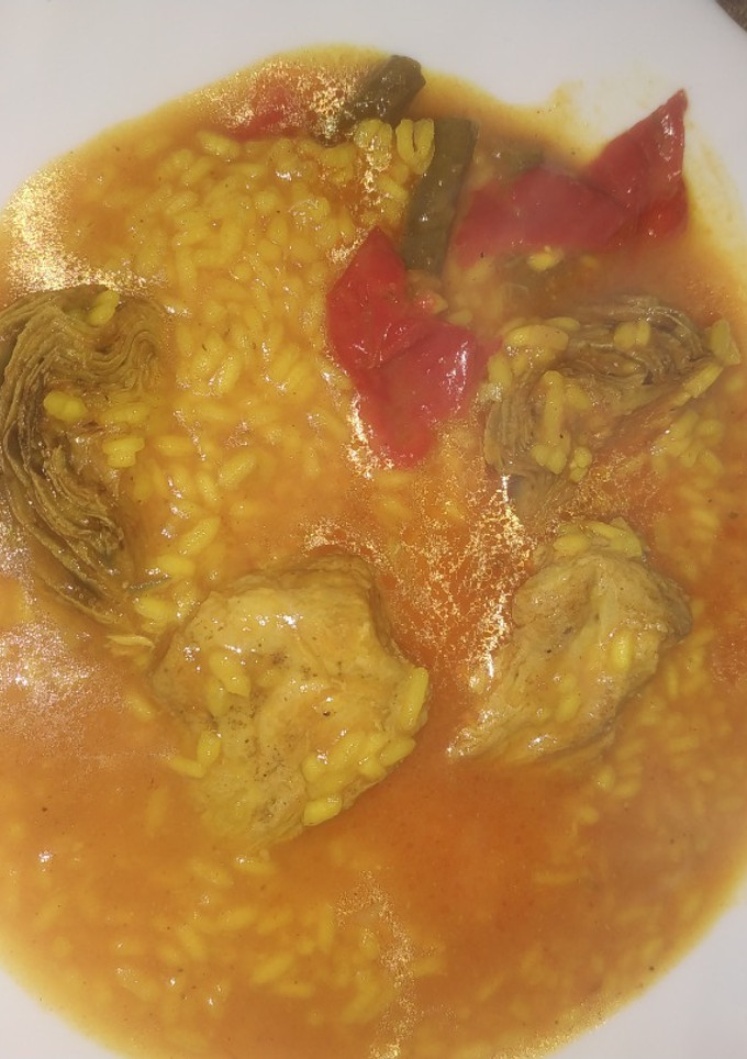 Una foto de Arroz caldoso con costilla