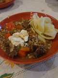 Ox Cheek and Vegetable Soup