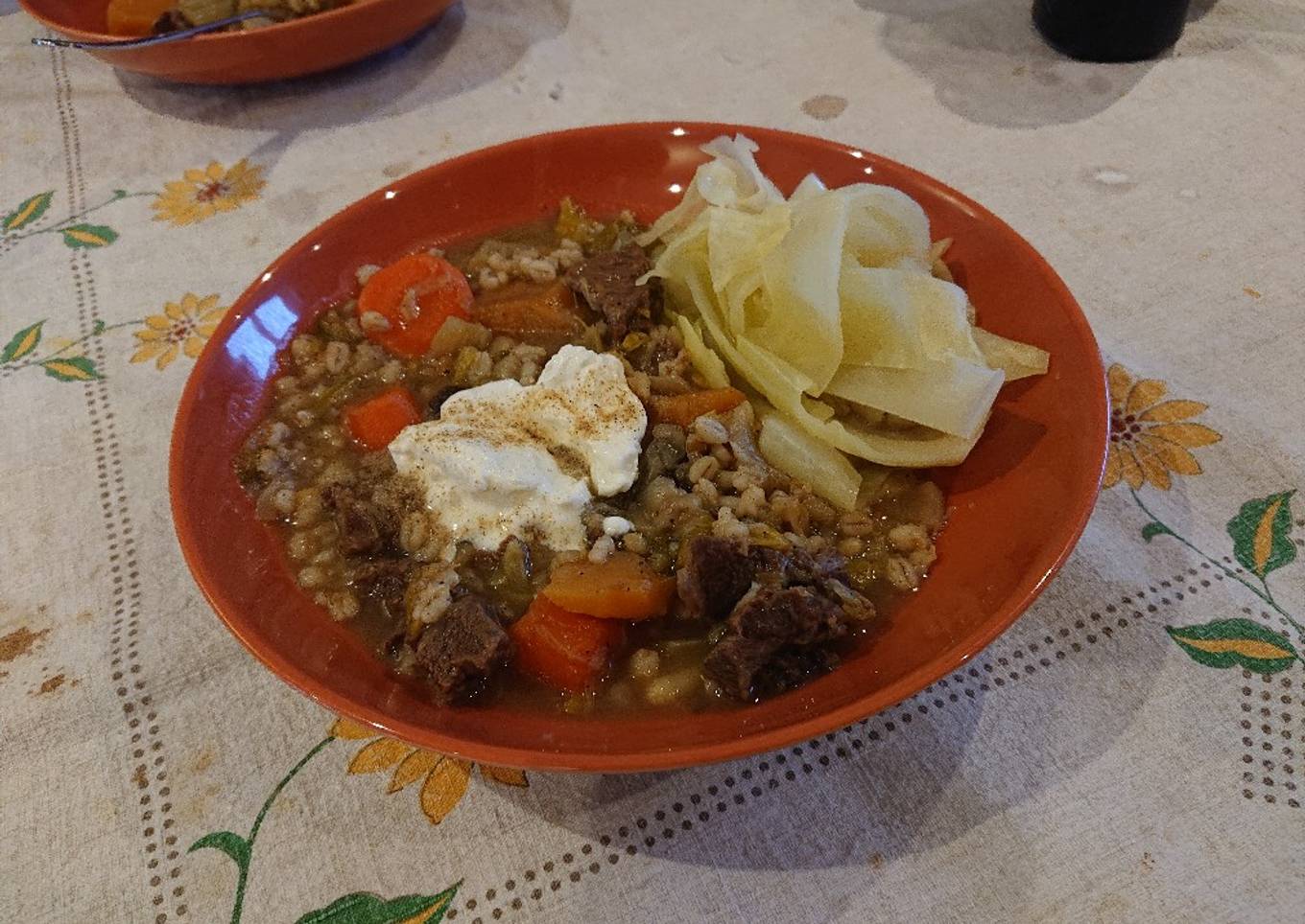 Ox Cheek and Vegetable Soup