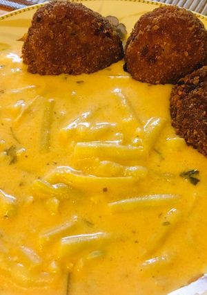 Vajbab főzelék fasírttal recept fotója