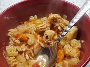 A picture of chicken and celery soup