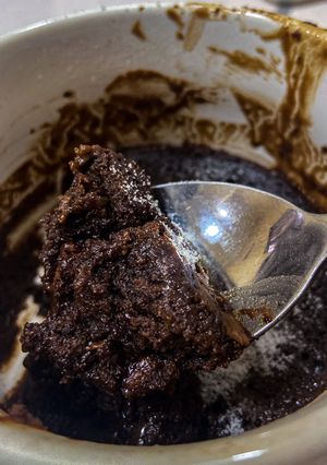 A picture of Brownie in a mug.