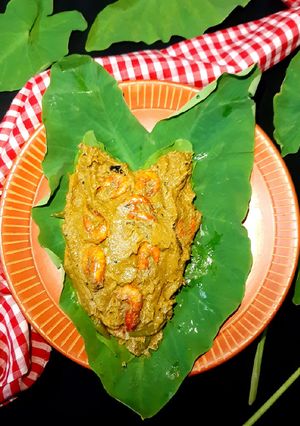 চিংড়ি মাছ দিয়ে কচু শাক রেসিপির প্রধান ছবি