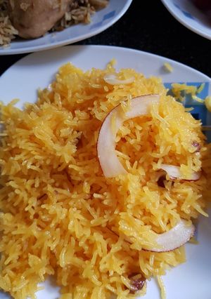 A picture of Sweat rice(zarda)Eid k pakwan.