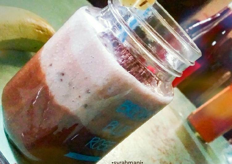 Smoothies lapis pisang coklat