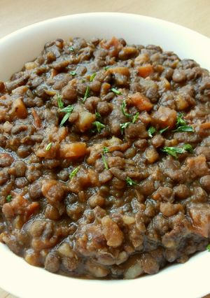 A picture of Vickys Lentil & Vegetable Stew, GF DF EF SF NF.