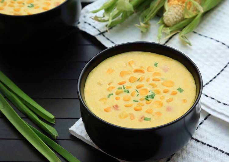 شوربة الذرة الكريمية 🌽
