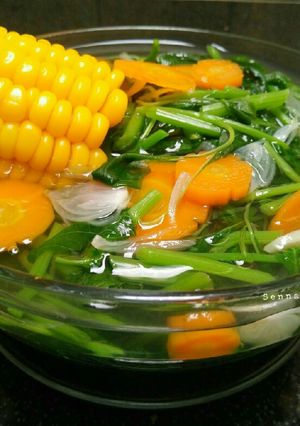 Foto resep Sayur bening Bayam Jagung manis 🌽
