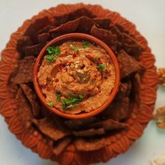 A picture of Muhammara lebenese dip.