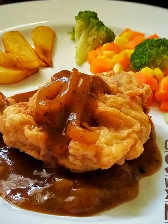 Langkah Gampang Membikin Resep Steak Sapi Krispi dengan Saus Kaldu Barbeque 🐮 #KitaBerbagi yang Lezat Anti Ribet, Lezat Sekali