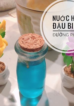 Hình của món Nước hoa đậu biếc đường phèn.