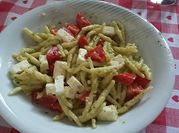 A picture of pesto recipe with pine nuts