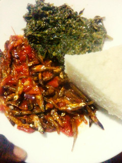 A picture of Ugali managu with Omenaa#Lovedishchallenge.