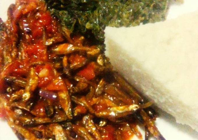 Easiest Way to Prepare Delicious Ugali managu with Omenaa#Lovedishchallenge