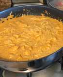 Espagueti con pechuga en crema de chipotle