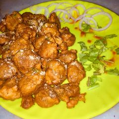 A picture of Soya chunks fritters.