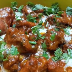 A picture of Butter Chicken with a twist.