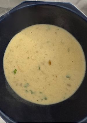 صورة لوصفة شوربة كريمة دجاج والذرة
