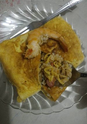 Foto resep Omurice (nasgor bungkus telor)