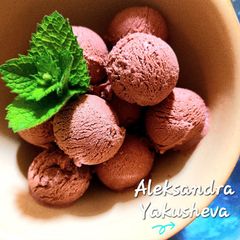 A picture of Chocolate ice cream.