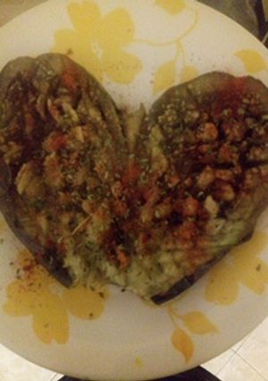 Una foto de Berenjenas asadas