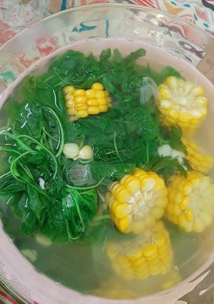 Foto resep Sayur Bening Bayam & Jagung Manis