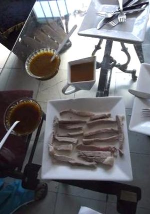 Una foto de Puerco simple o cocido para antojitos, moles, pipan y salsear