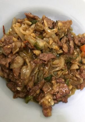 Foto resep Beef black pepper sauce