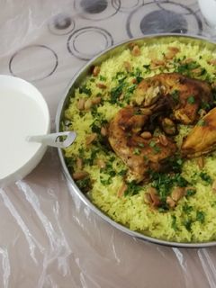 صورة لوصفة منسف بالدجاج 😋