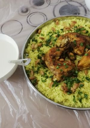 صورة لوصفة منسف بالدجاج 😋