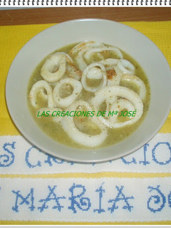 Una foto de Calamares en salsa verde (sin gluten)