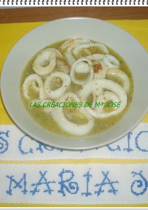 Una foto de Calamares en  salsa verde (sin gluten)