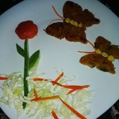 A picture of Soya veggie butterfly parathas.