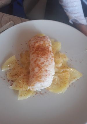 Una foto de Merluza a la gallega en microondas