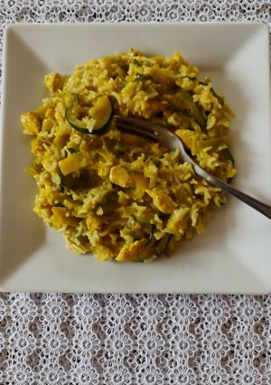 Zdjęcie przepisu Chicken curry z cukinią.