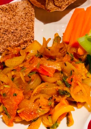 A picture of Onion Tomato Sabji.
